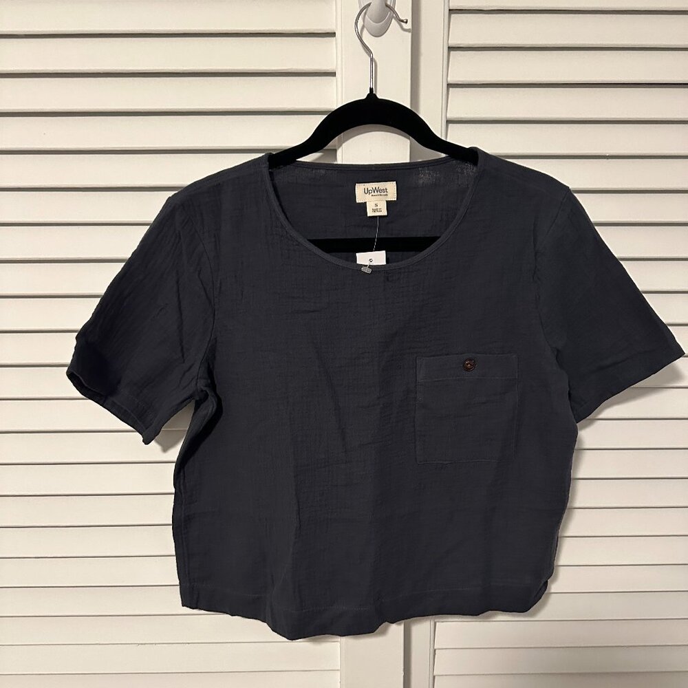 Upwest  Coastal Cotton Cropped Lounge Tee